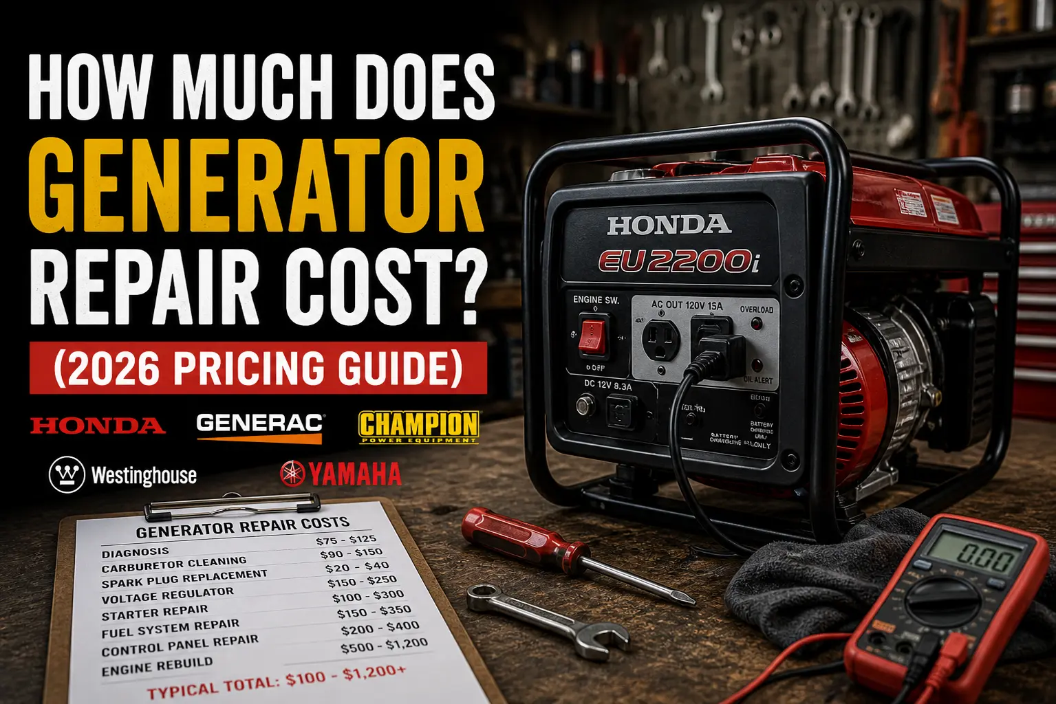 Generator Repair Cost: 2026 Price Guide