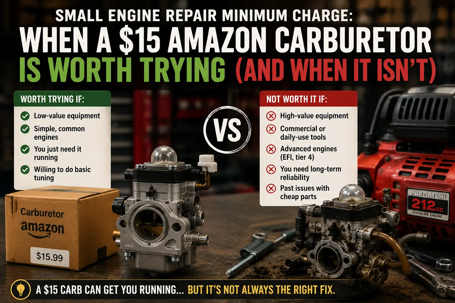 When a $15 Amazon Carburetor Is Worth Trying (And When It Isn't)